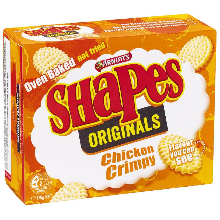 Arnott's Shapes Chicken Crimpy 175g, , hi-res