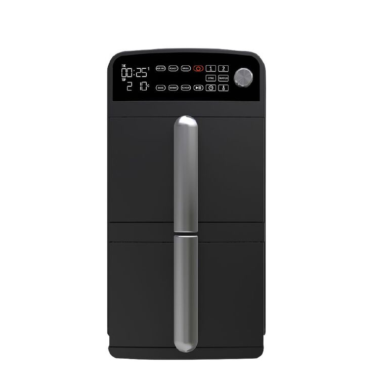 Living & Co Air Fryer 10L Dual Drawer Black, , hi-res
