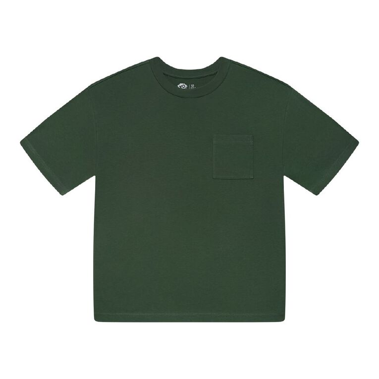 Young Original Short Sleeve Pocket Tee, Green Mid, hi-res