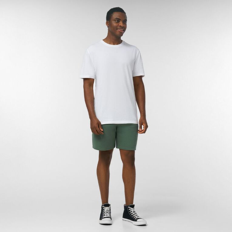 H&H Men's Plain Knit Shorts, Green Dark, hi-res