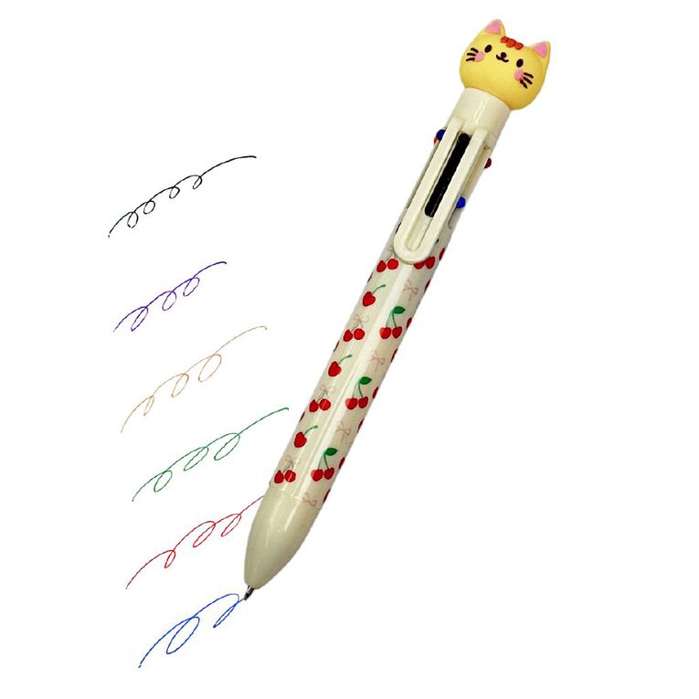 Uniti Kids Playful Simplicity Cat 6 Colour Pen, , hi-res
