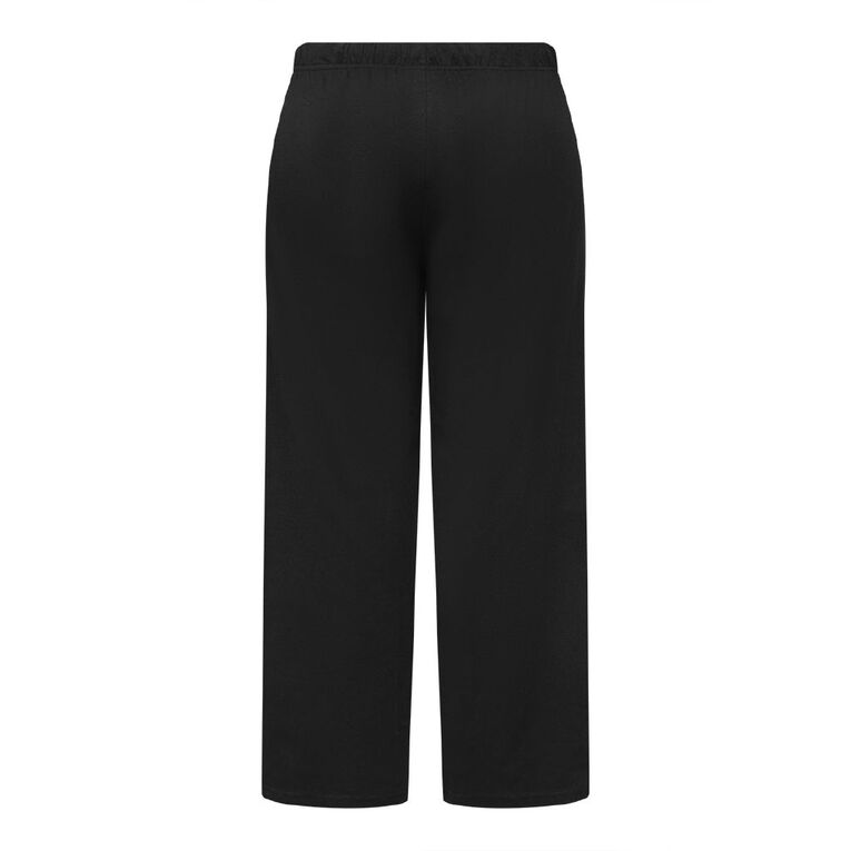 H&H Women's Plus Knit Pyjama Pants, Black, hi-res