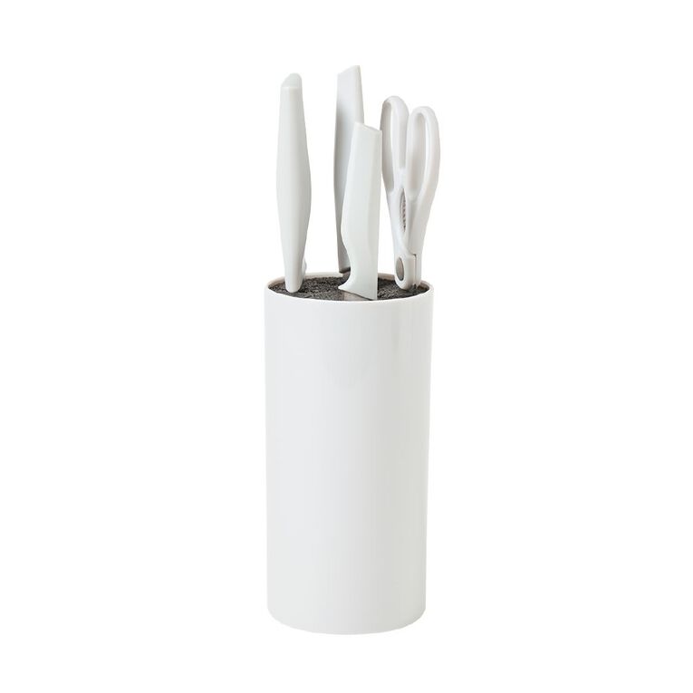 Living & Co Knife Block 4 Piece Set Grey, , hi-res