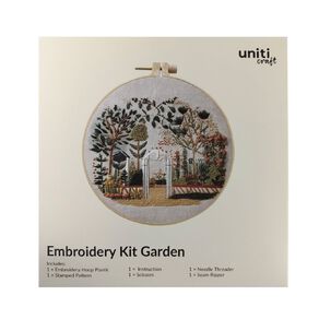 Uniti Craft Adults Embroidery Kit Garden