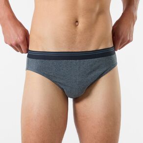 H&H Men's Att Elastic Cotton Briefs 5 Pack
