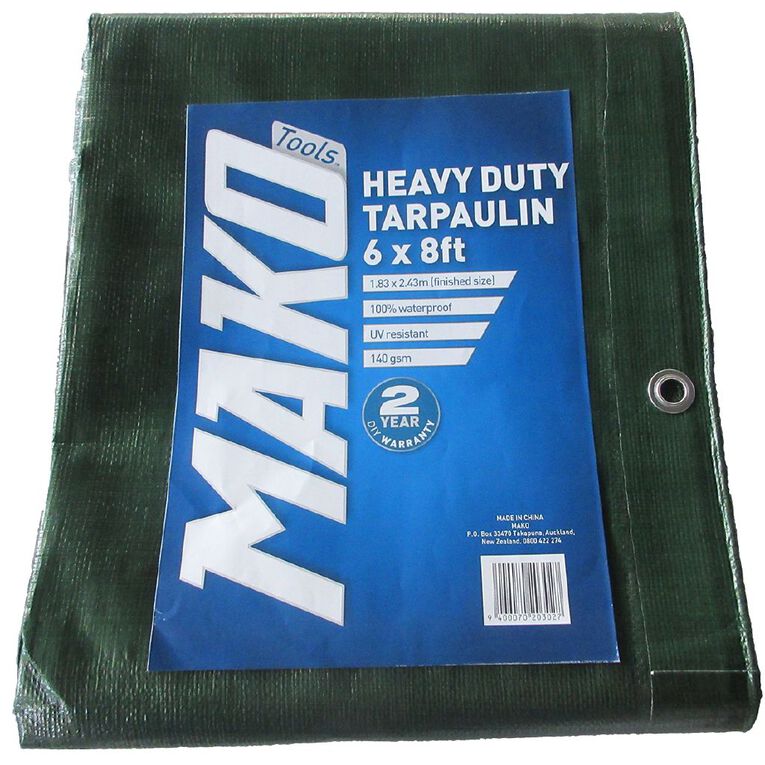 Mako Tarpaulin 140gsm 6ft x 8ft, , hi-res