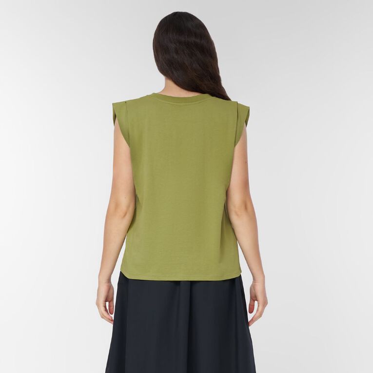 H&H Women's Relaxed Tank Top, Green Mid, hi-res