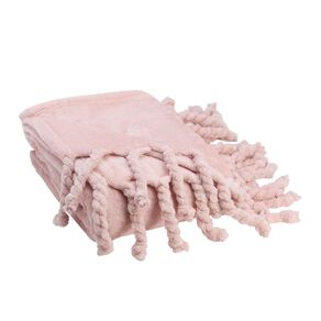 Living & Co Plush Throw Pink 127cm x 152cm