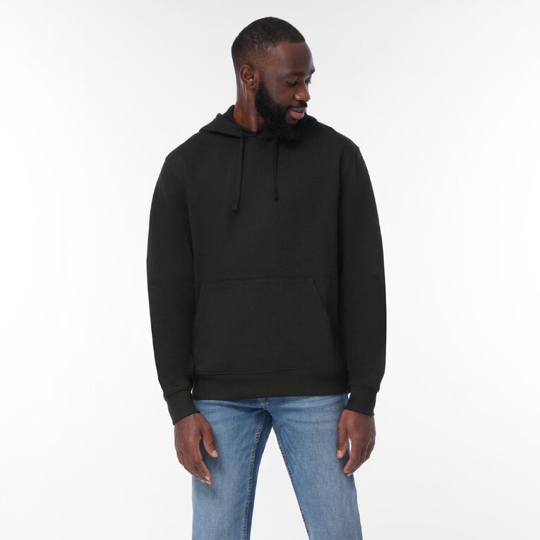 H&H Men's Plain Hoodie Sweatshirt, Black, hi-res