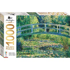 Mindbogglers Bridge Over a Pond of Water Lilies 1000 Piece Puzzle