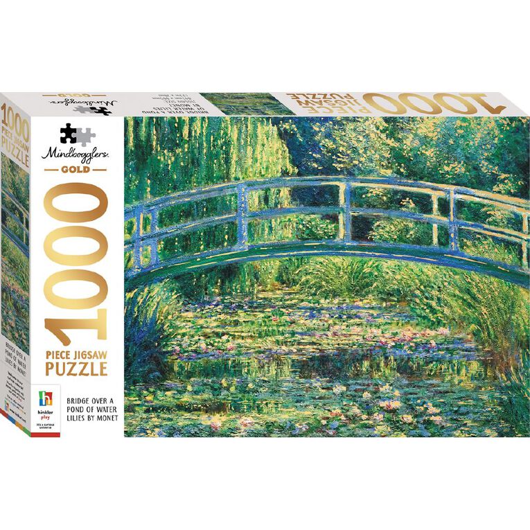 Mindbogglers Bridge Over a Pond of Water Lilies 1000 Piece Puzzle, , hi-res