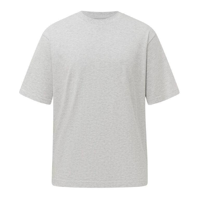Garage Men's Heavyweight Boxy Tee, Grey Marle, hi-res