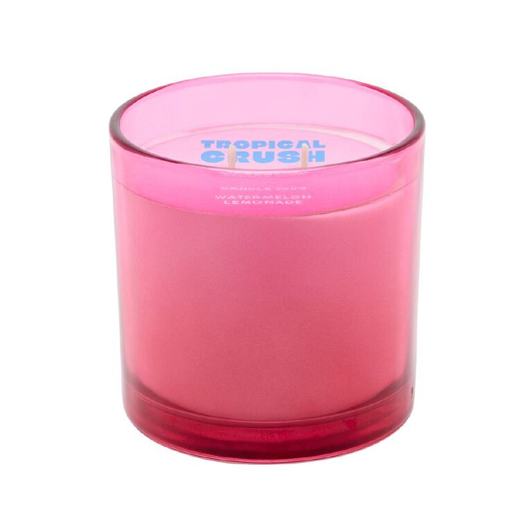 Living & Co Tropical Crush Scented Candle Watermelon Lemonade 300g, , hi-res