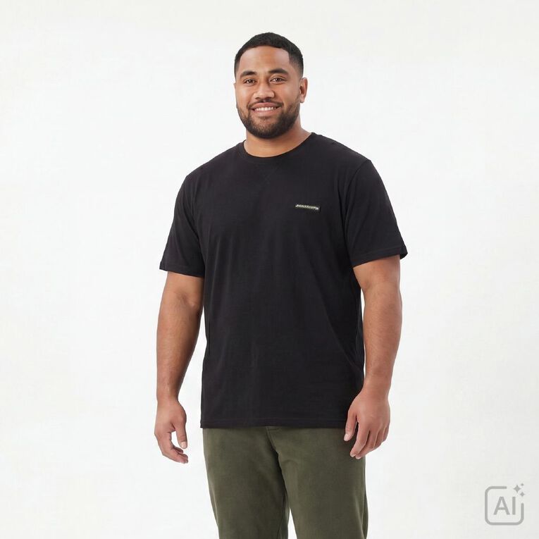 Back Country Adults' Solid Fleece Short Sleeve Tee, Black, hi-res