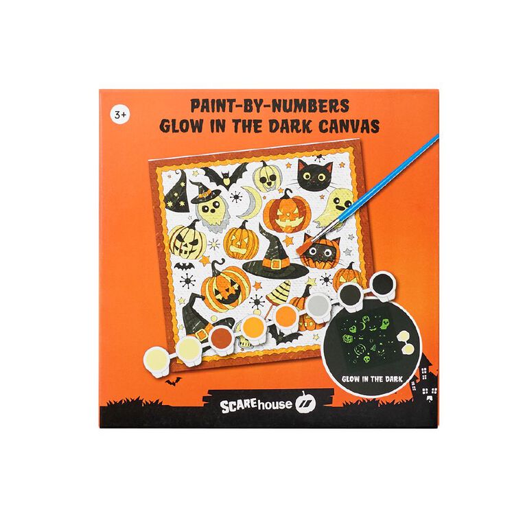 Scarehouse Paint By Numbers Glow In The Dark Canvas, , hi-res