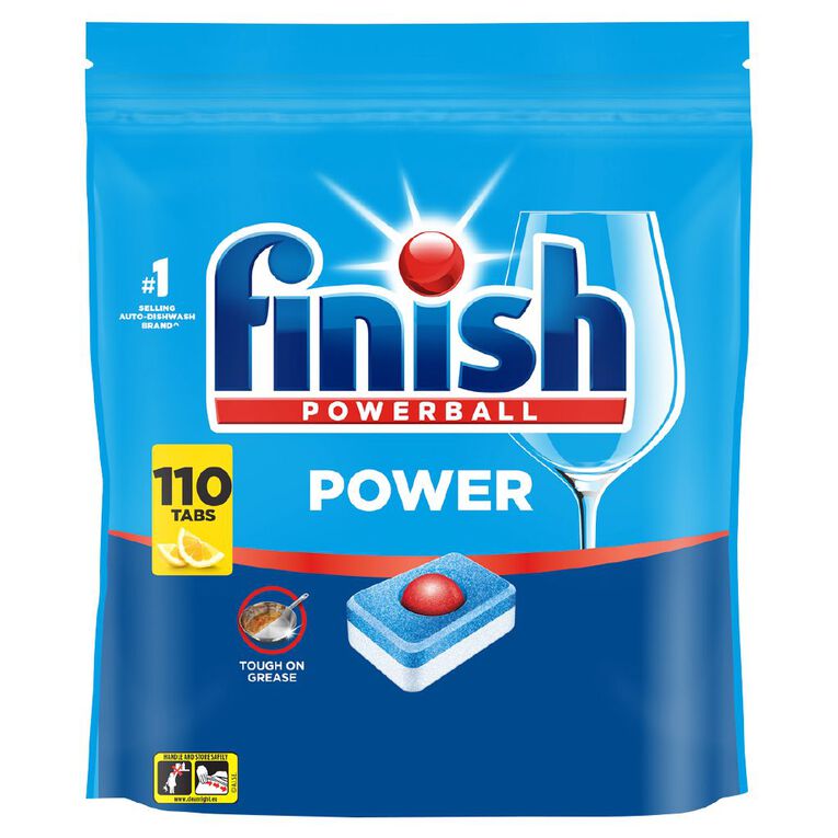 Finish Power Dishwasher Tablets Lemon 110 Pack, , hi-res