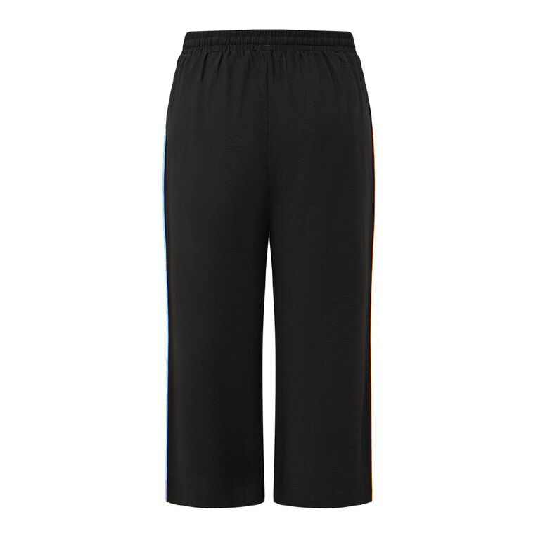 H&H Curve Women's Side Stripe Wide Leg Pants, Black, hi-res
