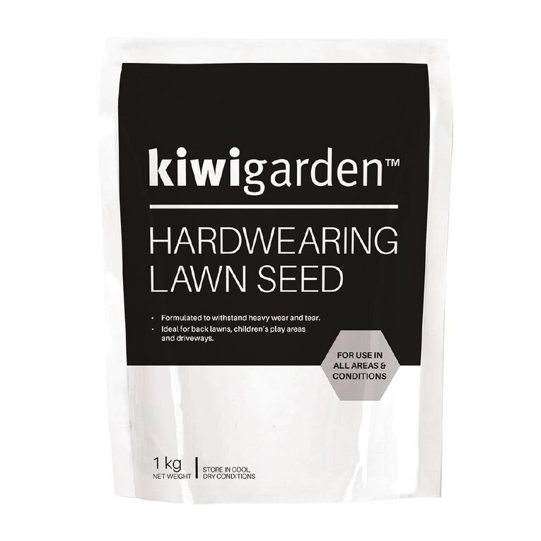 Kiwi Garden Hardwearing Lawn Seeds 1kg, , hi-res