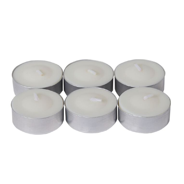 Living & Co Ambience Scented Tealight Candles Vanilla Oak 6 Pack, , hi-res