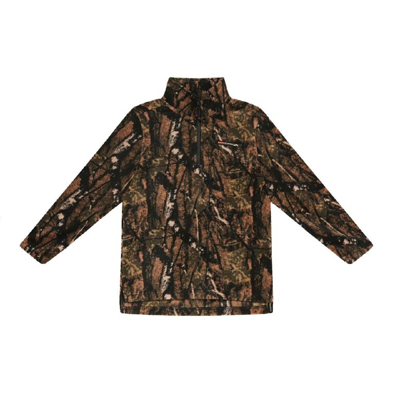 Back Country Kids' Fleece 1/4 Zip Sweatshirt, Khaki, hi-res