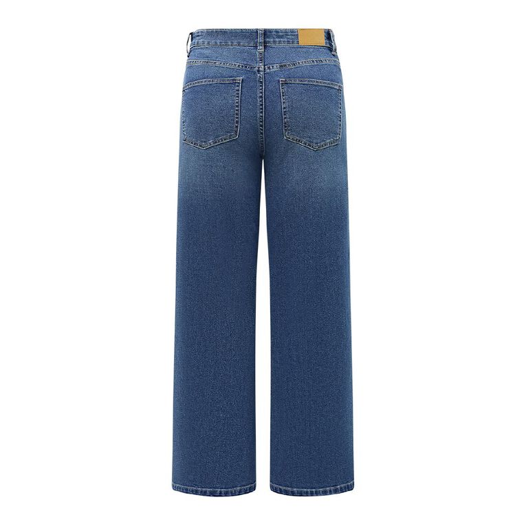 H&H Women's High Rise Wide Leg Jean, Denim Mid, hi-res