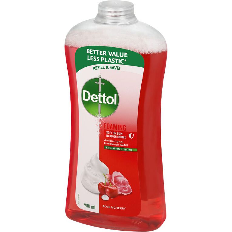 Dettol Foam Hand Wash Refill Rose & Cherry 900ml The Warehouse