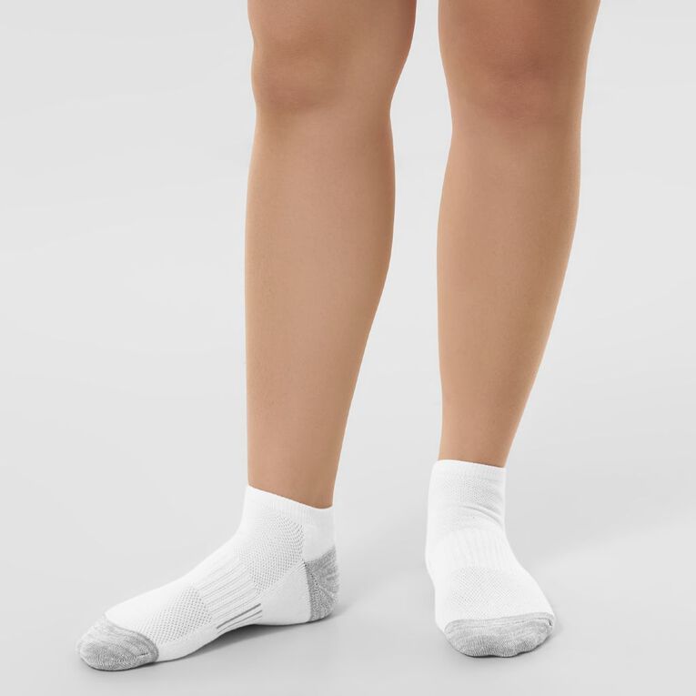 Active Intent Women's Cushioned Low Cut Socks 3 Pack, White GRN/RED, hi-res