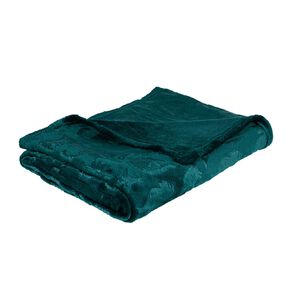 Living & Co Kids Throw Coral Fleece Embossed Dino-roar 127cm x 152cm