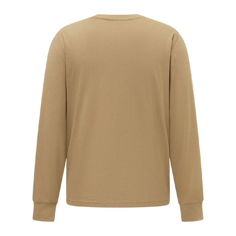 H&H Men's Long Sleeve Crew, Brown Light, hi-res