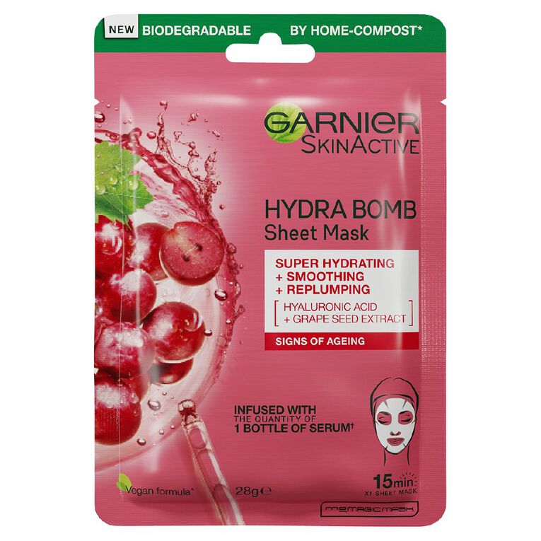 Garnier Hydrabomb Anti Aging Tissue Mask, , hi-res