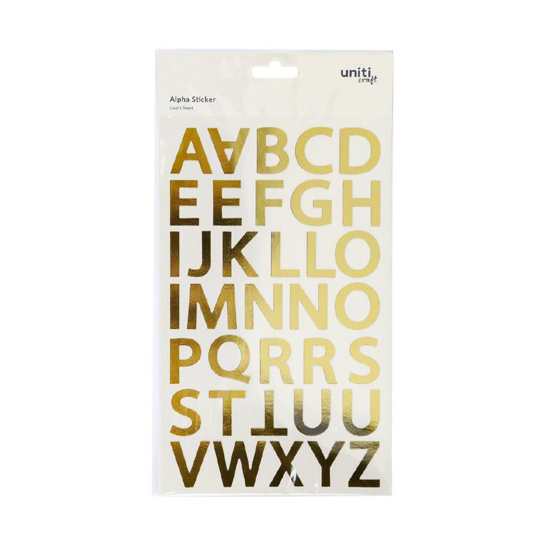 Uniti Foil Alpha Stickers Gold, , hi-res
