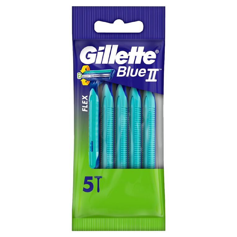 Gillette Disposable Razors Blue II Plus 5 Pack, , hi-res