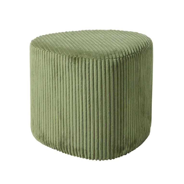 Living & Co Allegra Cord Ottoman Green, , hi-res