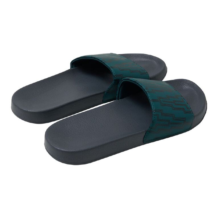 Karanga Ink Karanga Ink Men's Slides, Black/Green, hi-res