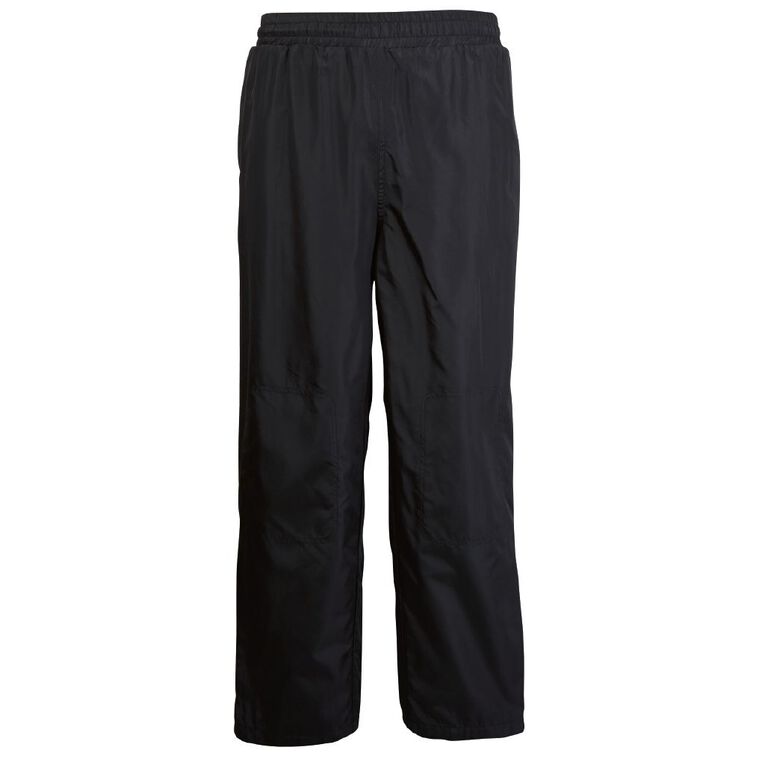 Schooltex Straight Leg Pongee Trackpants, Black, hi-res
