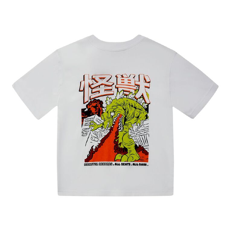 Young Original Short Sleeve Print Tee, White, hi-res