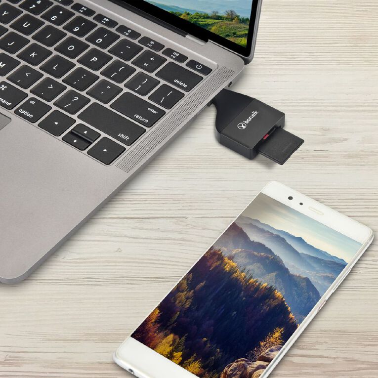 Bonelk USB-C to MicroSD/SD Adapter Black Black, , hi-res