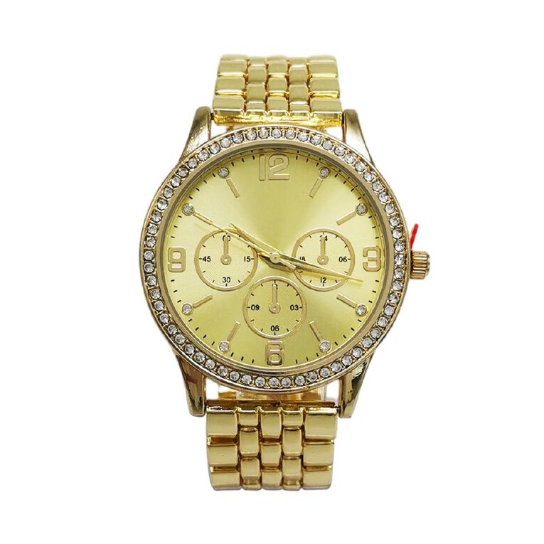 Women's Analogue Dial Watch Gold, , hi-res