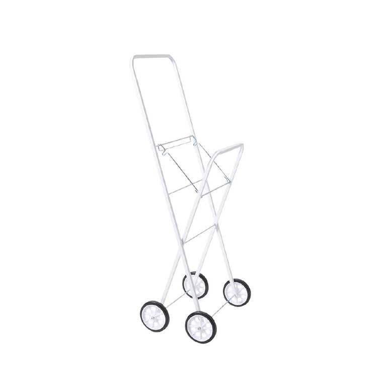 Living & Co Laundry Basket Trolley White, , hi-res
