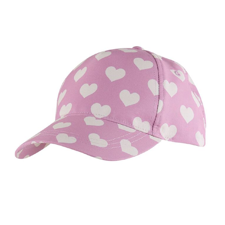 Young Original Girls' Printed Cap, Pink Mid, hi-res