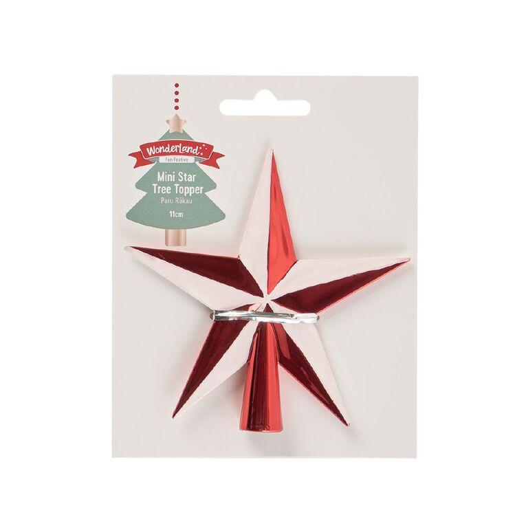 Wonderland Mini Christmas Tree Topper Star 11cm, , hi-res
