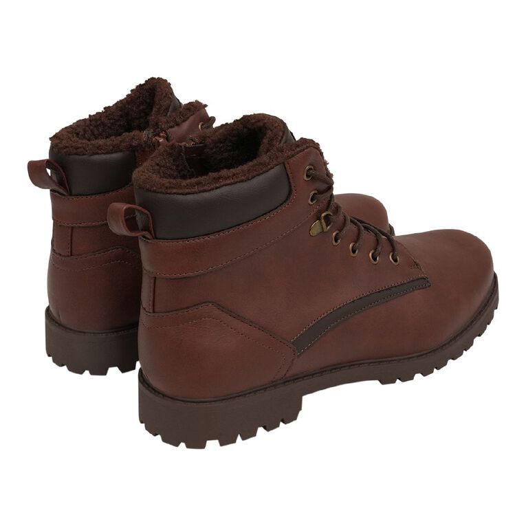 H&H Men's Franco Lace Up Boots, Brown, hi-res