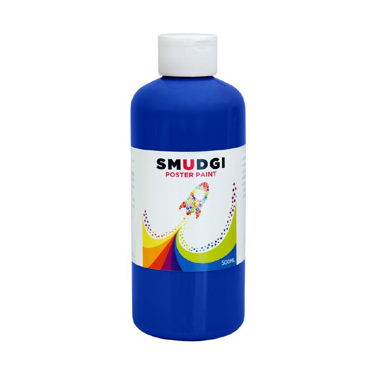Jasart Smudgi Poster Paint Blue Dark 500ml, , hi-res