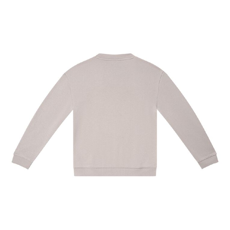 Young Original Plain Crew Sweatshirt, Brown Light, hi-res