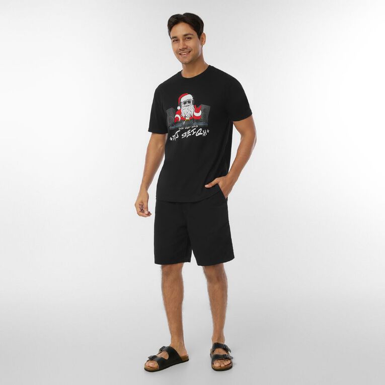H&H Men's Christmas Graphic Tee, Black, hi-res