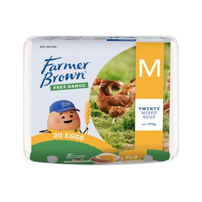 Farmer Brown Free Range Mixed Grade Eggs 20 Pack