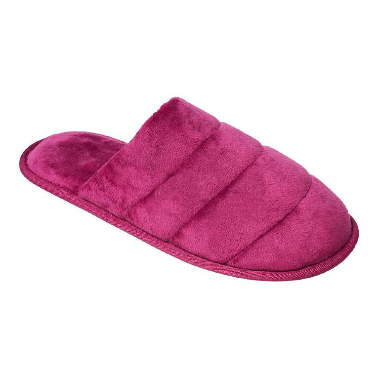 H&H Women's Puff Scuff Slippers, Pink Mid, hi-res