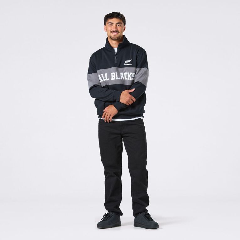 All Blacks Men's 1/4 Zip Sweatshirt, Black, hi-res