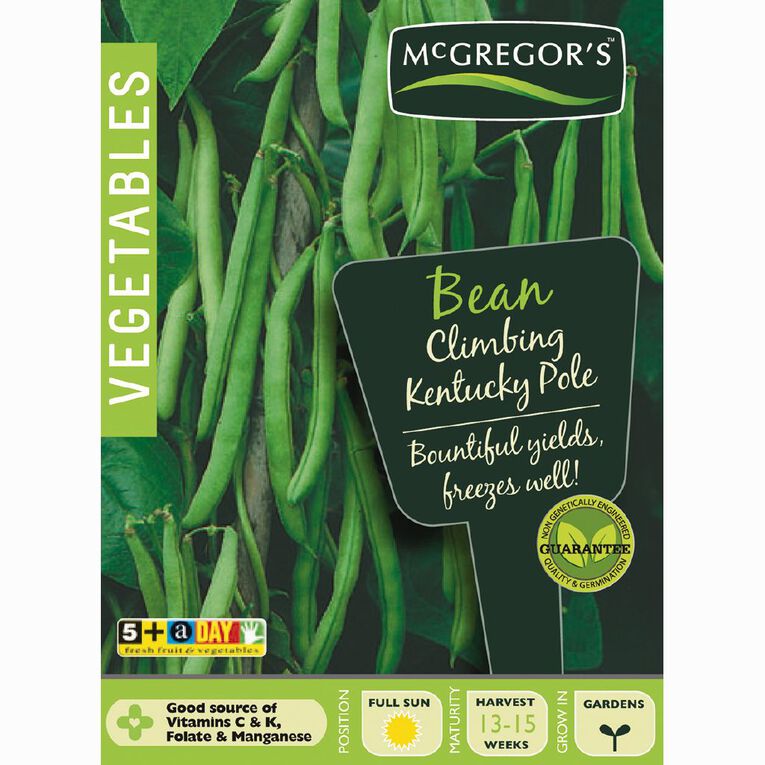 McGregor's Kentucky Pole Bean Vegetable Seeds, , hi-res