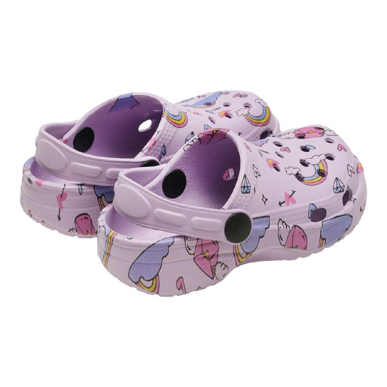Young Original Junior Kids' Printed Frog Clog Shoes, Purple, hi-res